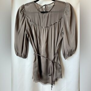 Peter Nygard | Silk Peasant Sleeve Top | Size 10